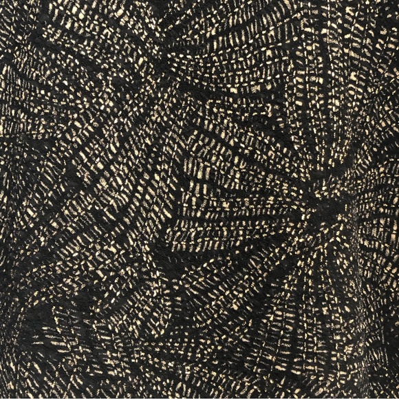 JM collection black long sleeve gold metallic open front cardigan - Picture 13 of 14